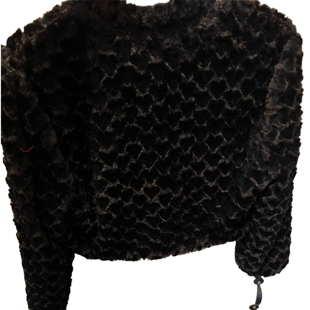 Cute, textured, black shrug. Size M. Never worn!